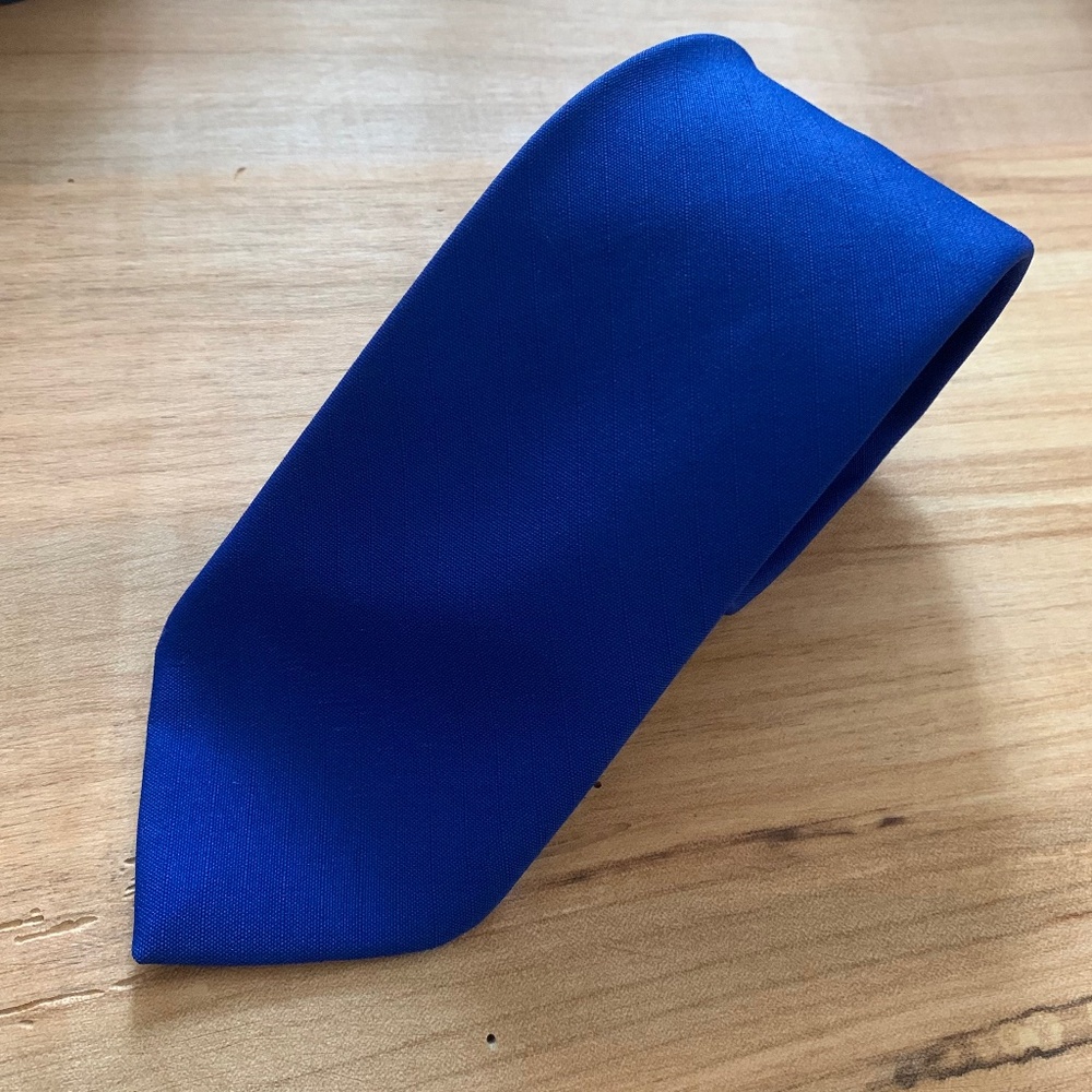 Vintage 80s 90s royal blue tie
